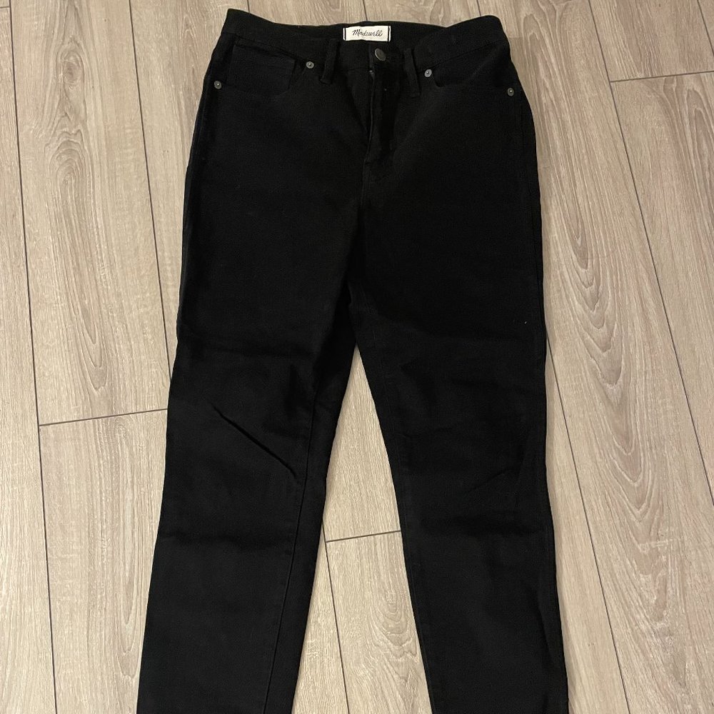 New Madewell 10" High-Rise Skinny Jeans Black Johnny Wash 29 Style J7928 stretch
